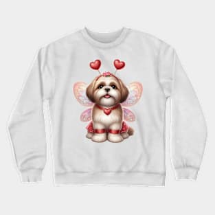 Valentine Fairy Shih Tzu Dog Crewneck Sweatshirt